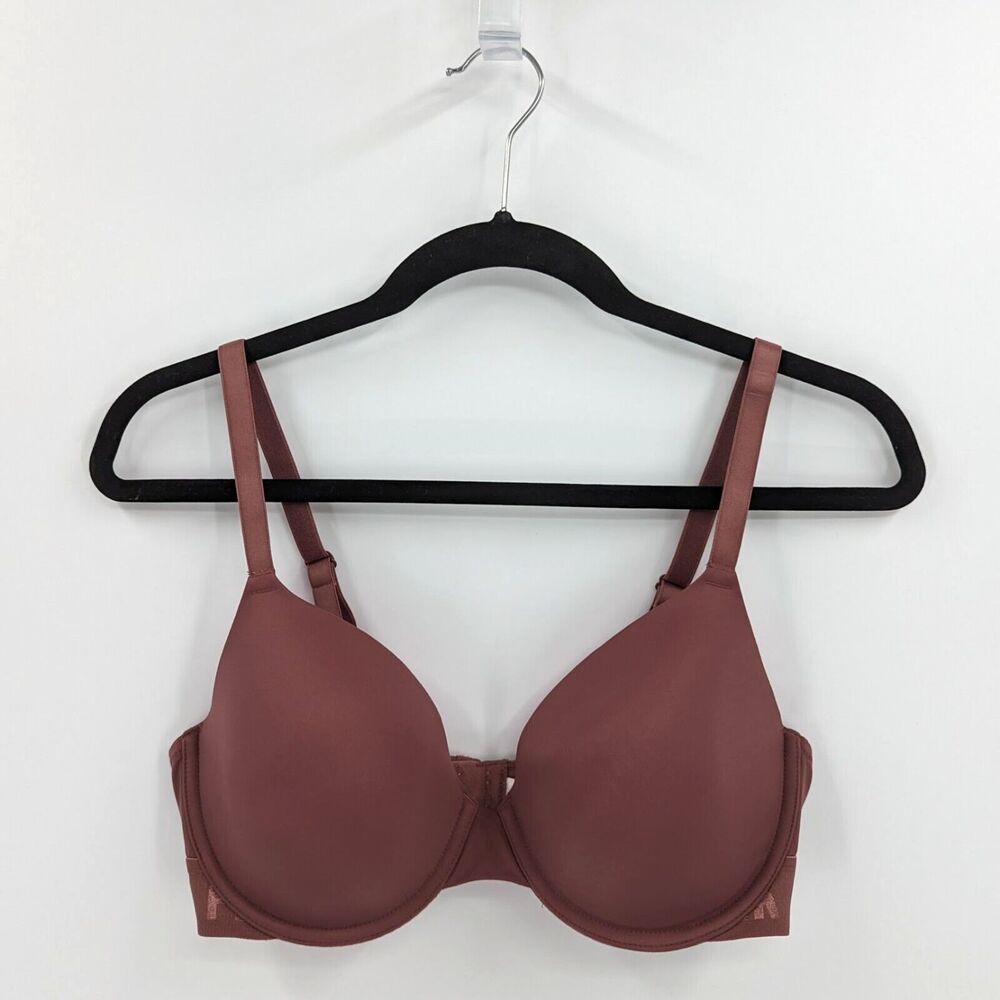 Victoria's Secret PINK Bra Women's 36D Mauve Brown T-shirt Lightly Lined